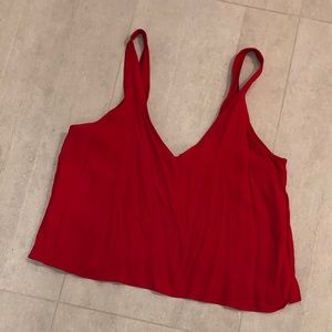 Aritzia Wilfred Free Red Crop